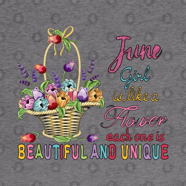 June Girl - Flower Basket by Designoholic